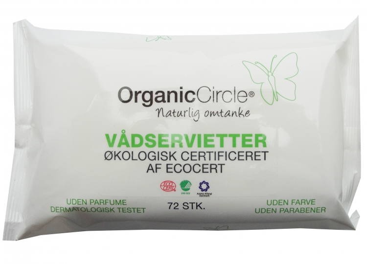 Circle Aloe Vera ve Zeytinyağı İçeren Organik Sertifikalı Islak Mendil